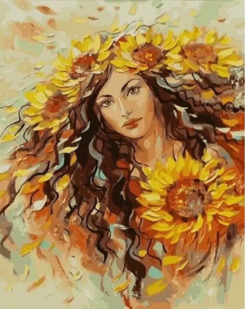 Set de pictură pe numere MagicArt - Soare în păr (original de Miglena Kirilova)