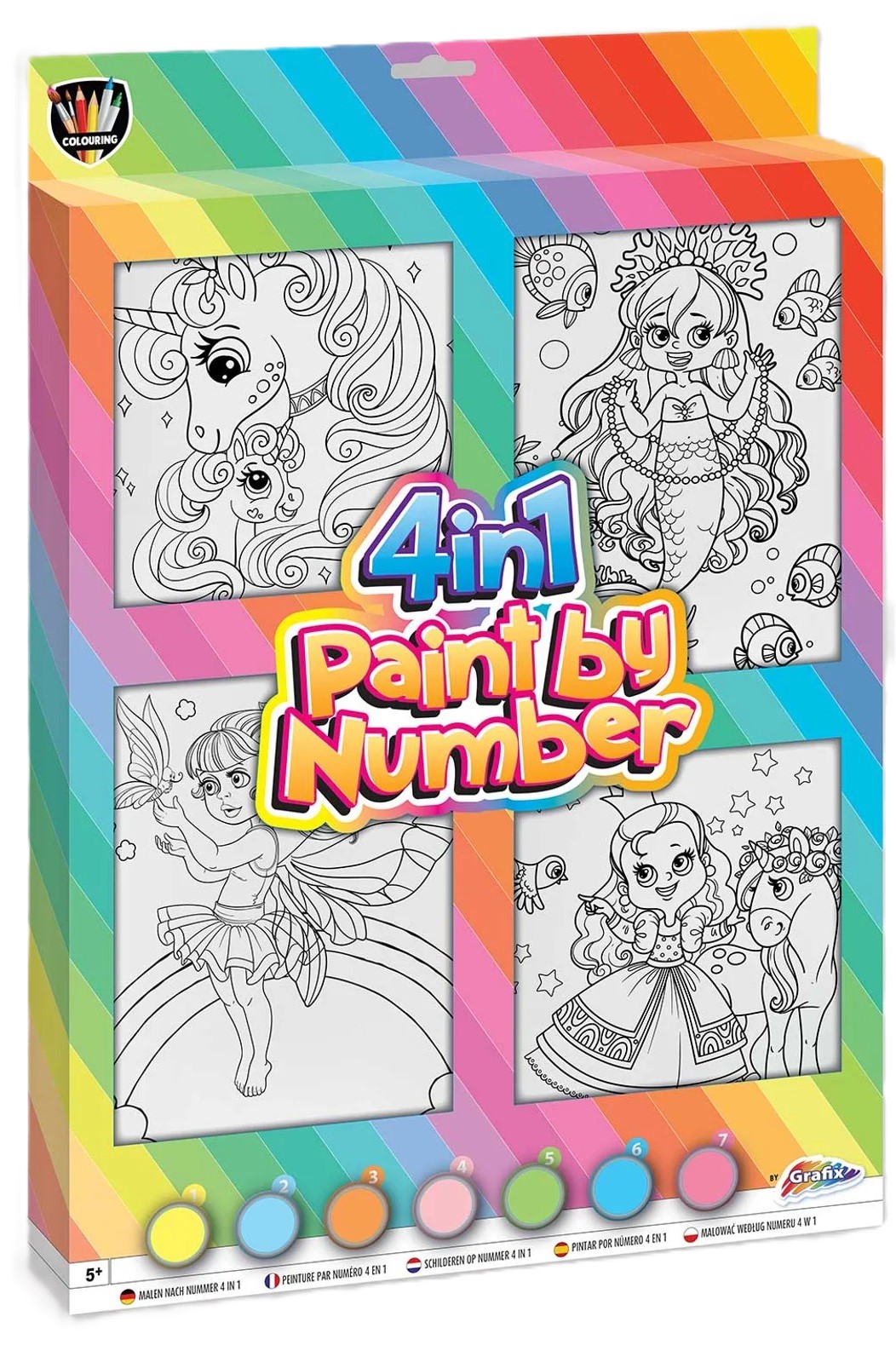 Set de pictură pe numere Moxy - 4 în 1, pentru fete