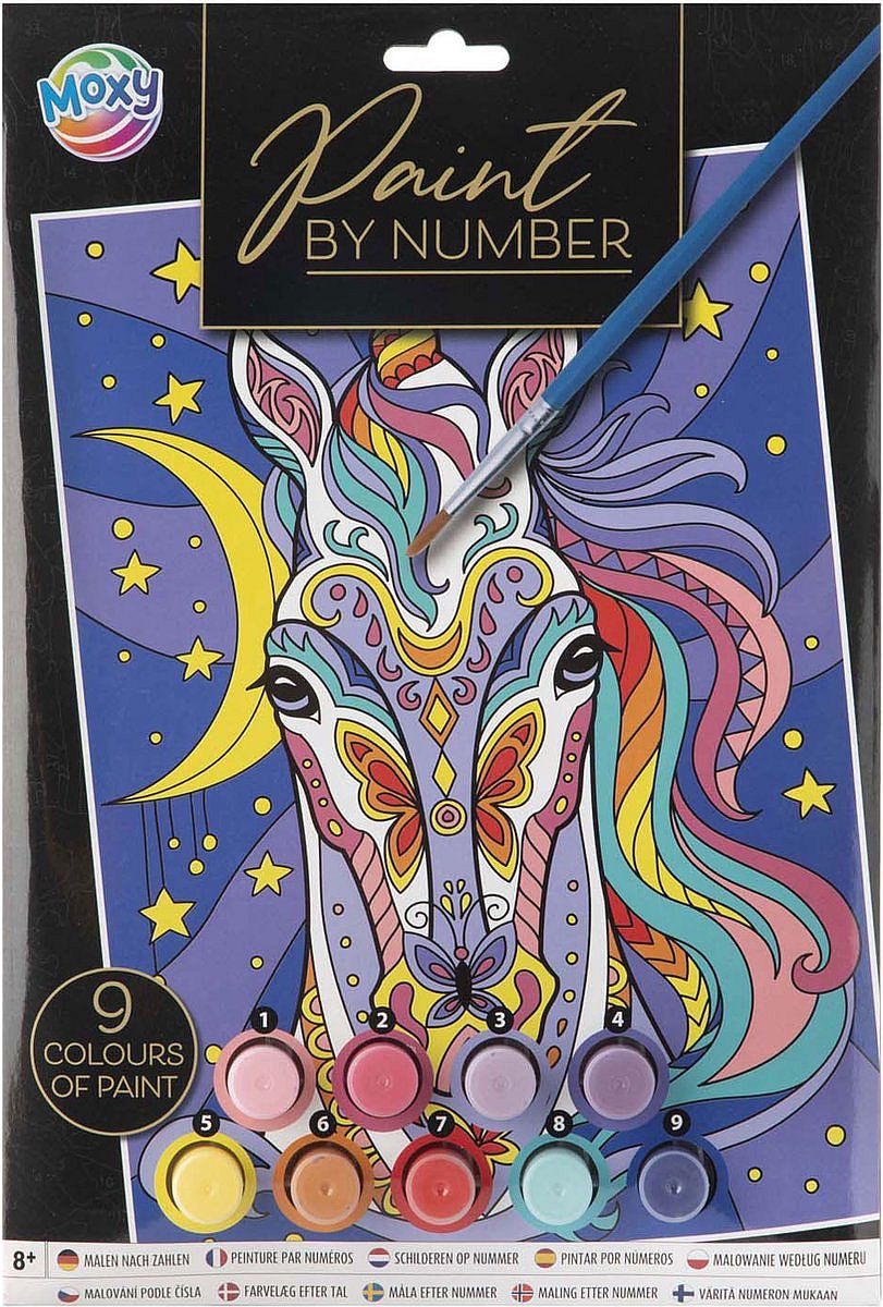 Kit de vopsea după număr Moxy - Unicorn