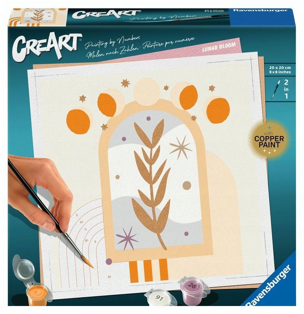Set de pictură pe numere Ravensburger CreArt - Înflorire boho