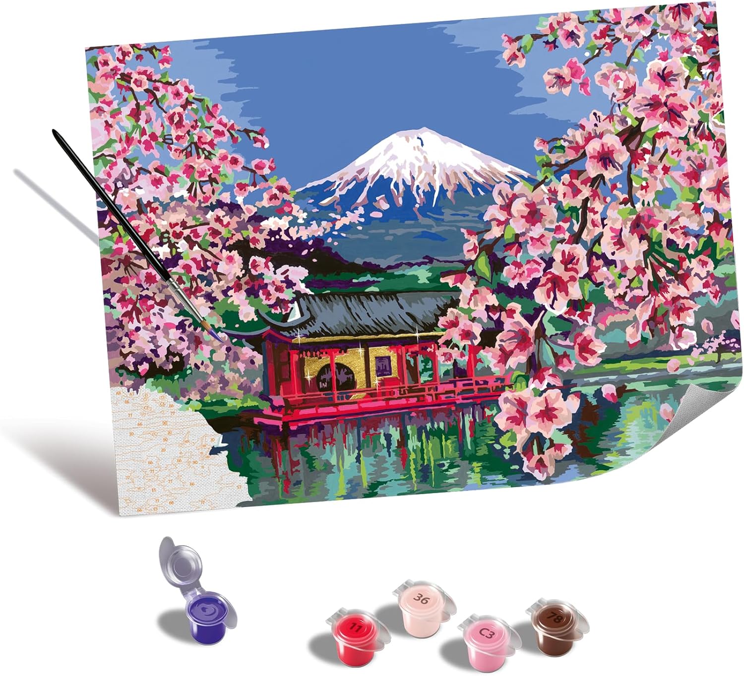 Set de pictură cu numere Ravensburger CreArt - Floare de cireș
