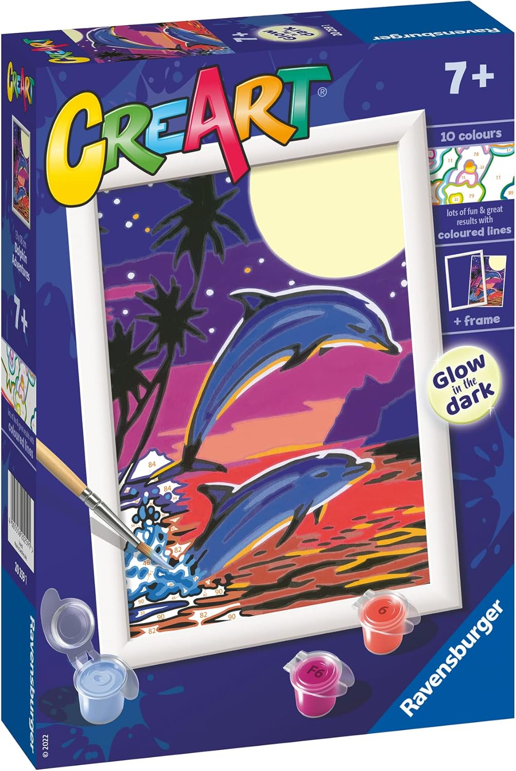 Set de pictură pe numere Ravensburger CreArt - Delfin