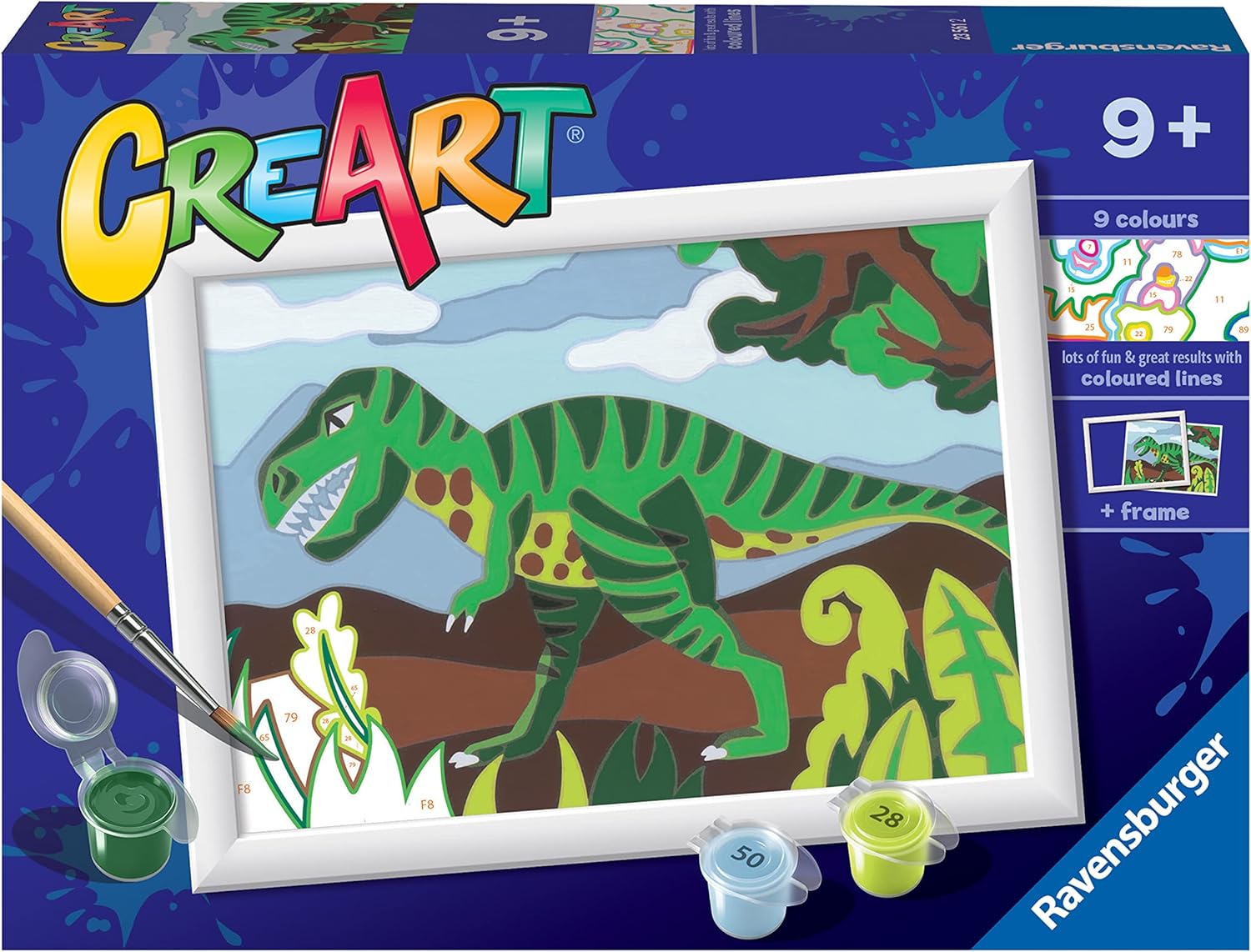 Set de pictură pe numere Ravensburger CreArt - Dinozaurul 2