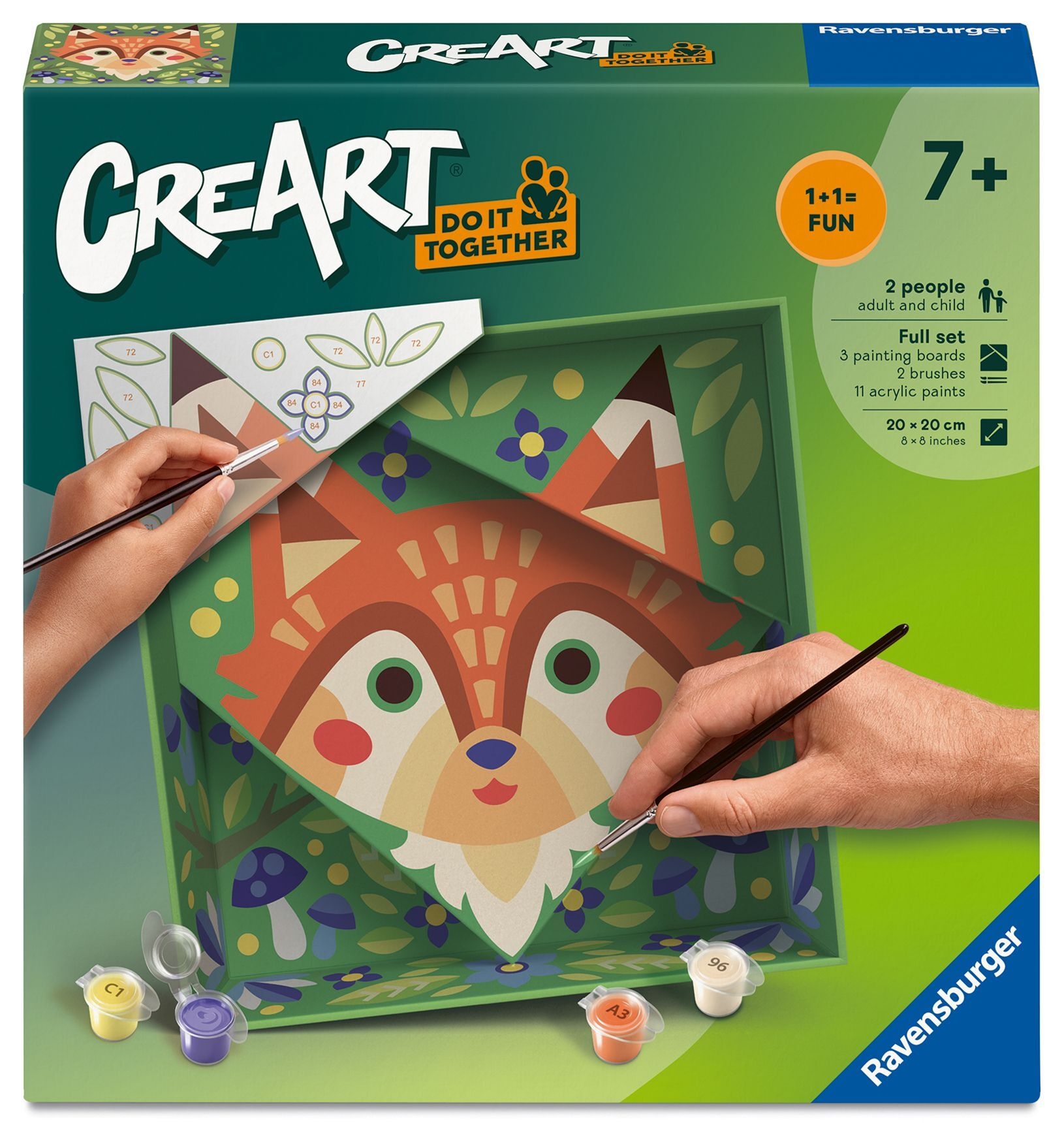 Set de pictat după numere Ravensburger CreArt -Vulpea pădurii (Do it together)