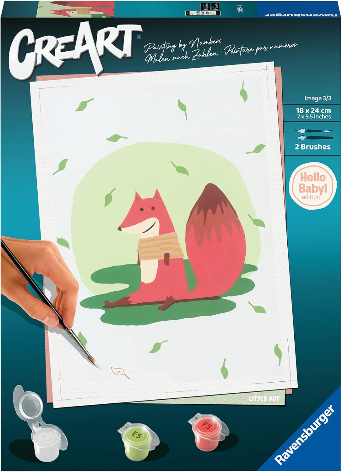 Set de pictură pe numere  Ravensburger CreArt - Vulpea mică