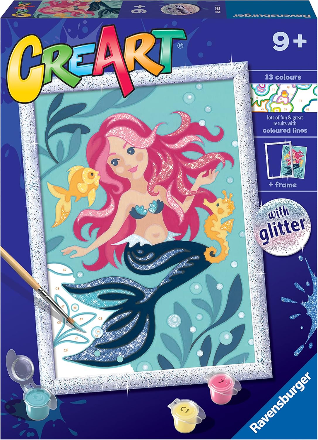 Set de pictură pe numere Ravensburger CreArt - Mică Sirenă