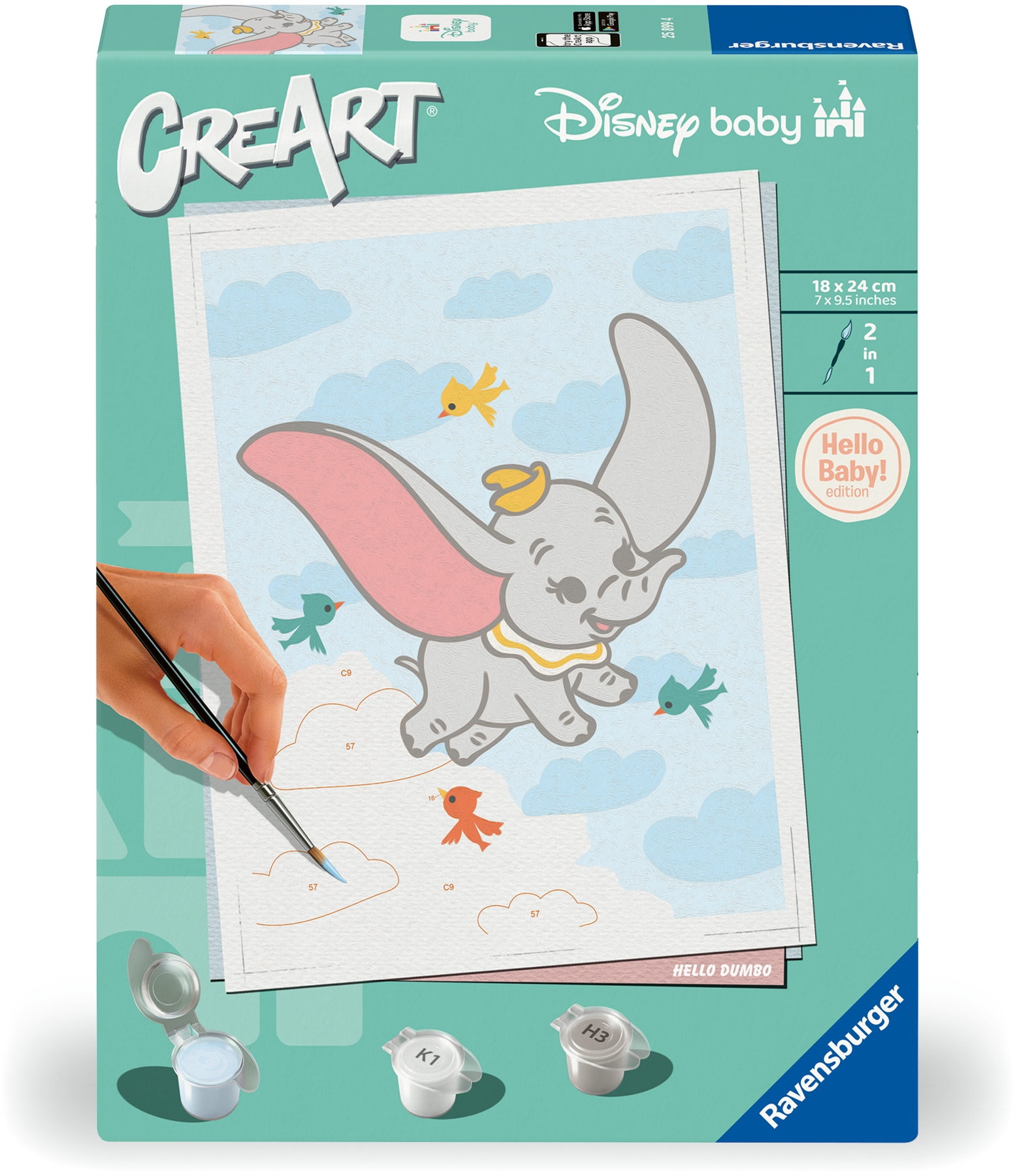 Set de pictură pe numere  Ravensburger CreArt -Micul Dumbo