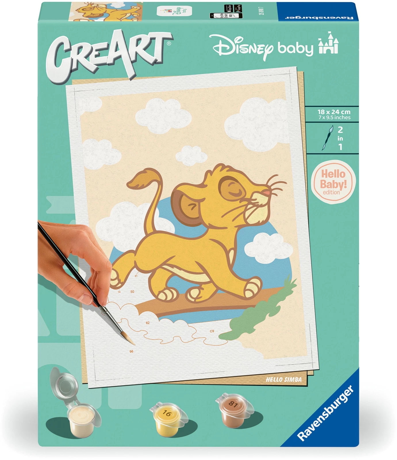 Set de pictură pe numere  Ravensburger CreArt - Micul Simba (Regele Leu)