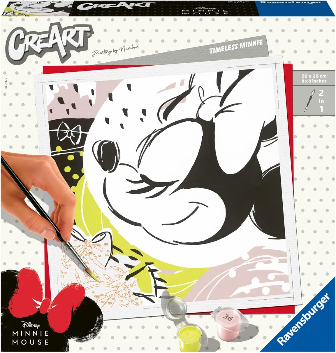 Set pictură după numere  Ravensburger CreArt - Minnie Mouse (varianta 3)