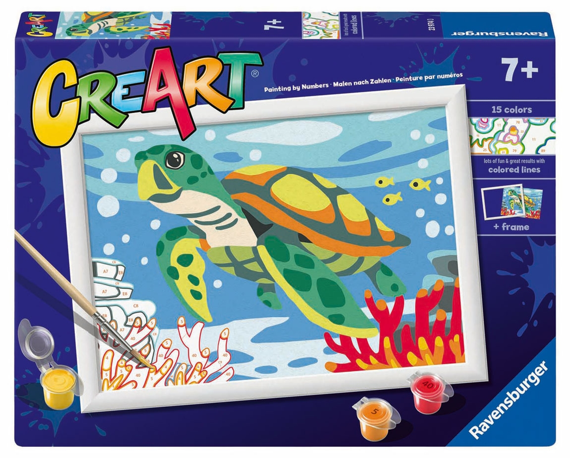 Set de pictură pe numere  Ravensburger CreArt - Țestoasă de mare
