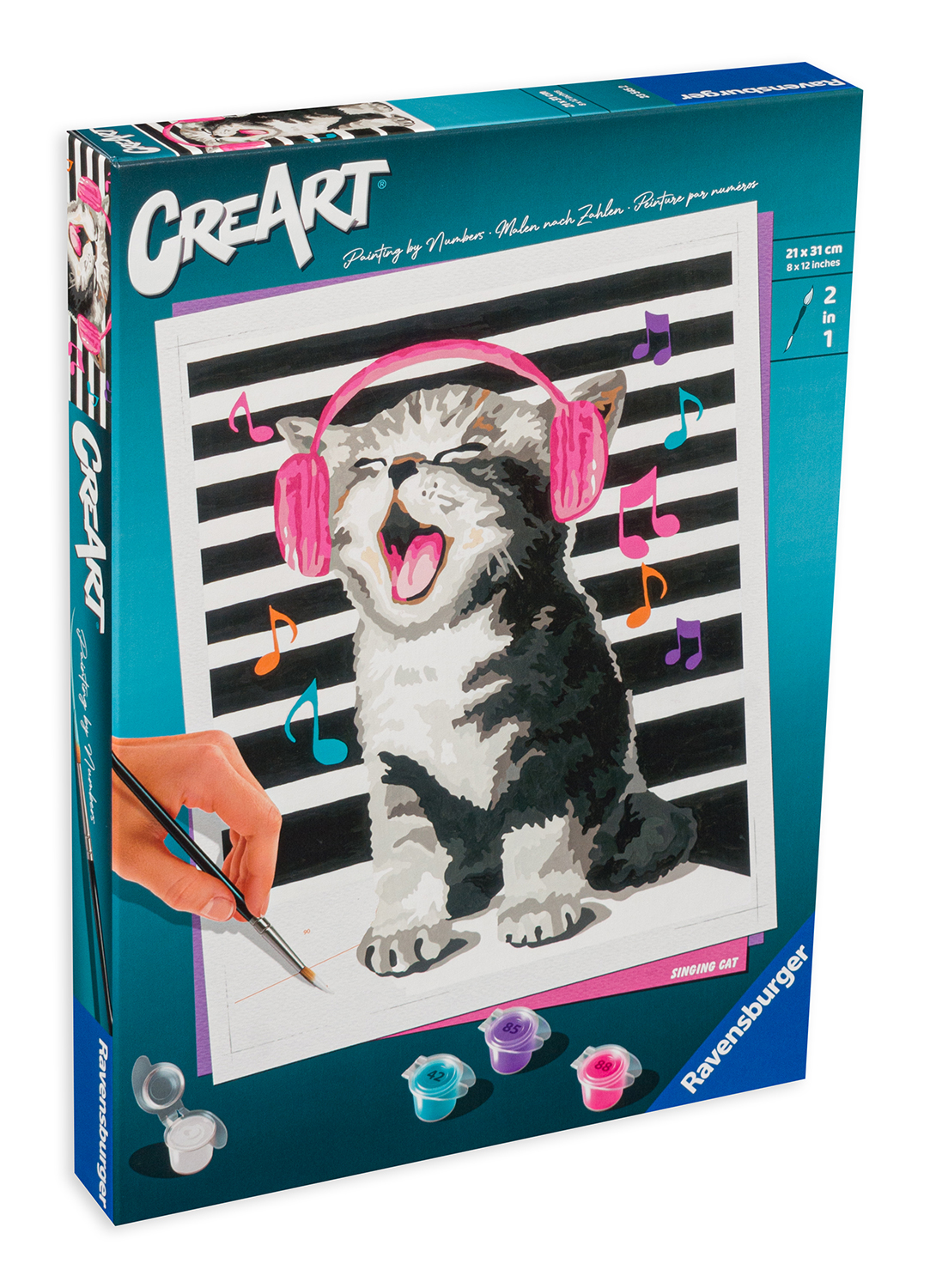 Set de pictură Ravensburger CreArt - Pisica cântătoare