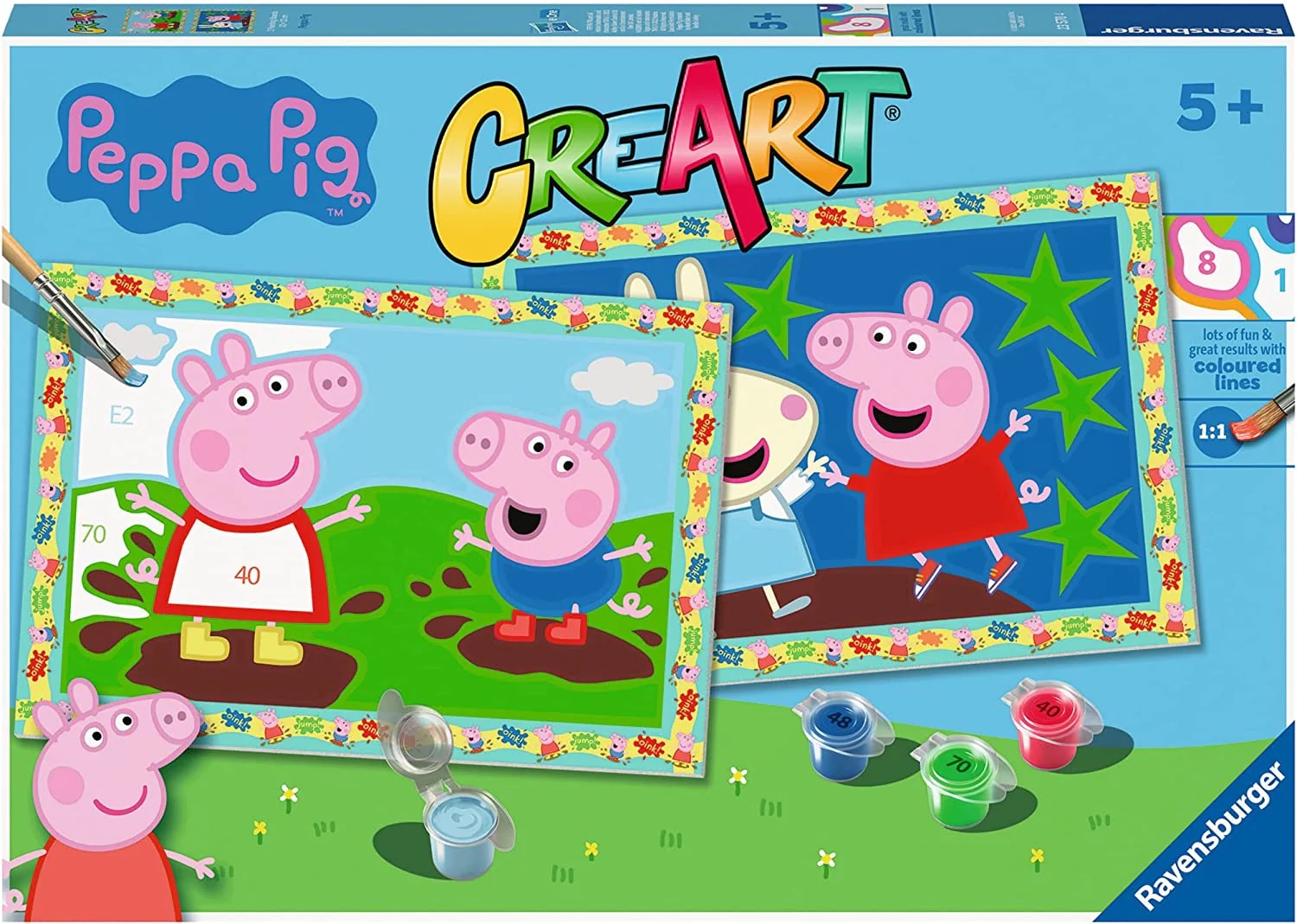 Set de vopsea după număr Ravensburger CreArt - Pepa Pig