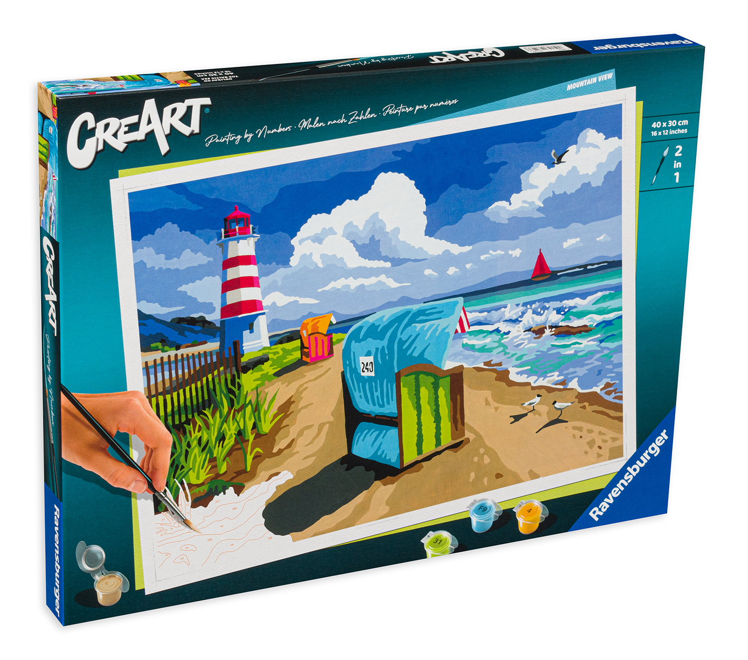 Set de pictură Ravensburger CreArt - Priveliște spre munte