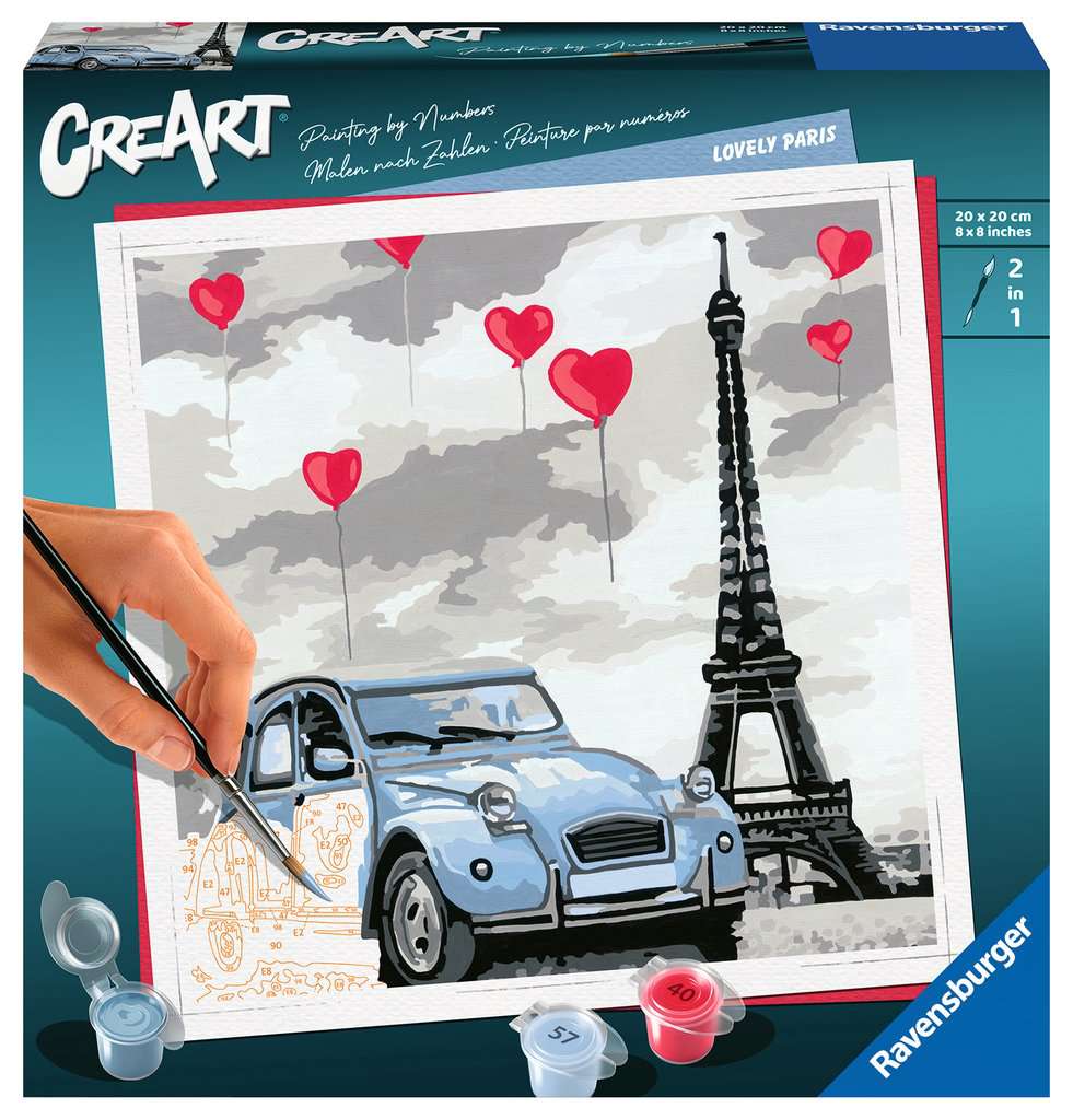 Set pictură după numere  Ravensburger CreArt - Frumos Paris