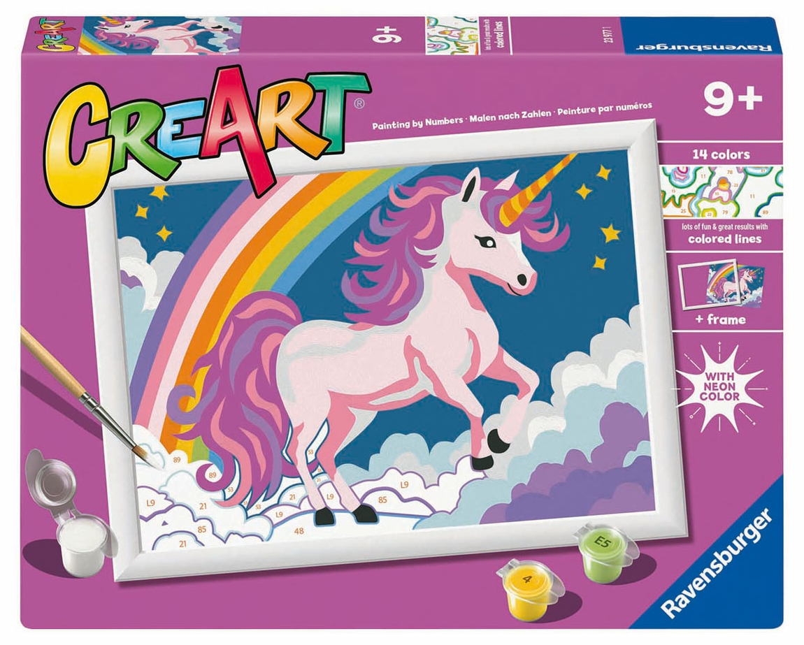 Set de pictat după numere Ravensburger CreArt - Unicorn de basm