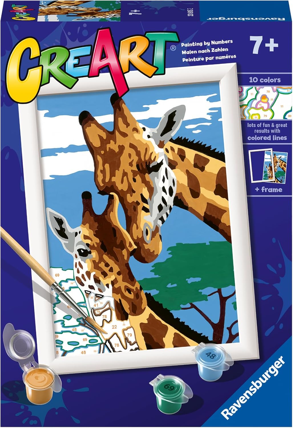Set de pictură pe numere Ravensburger CreArt - Girafe drăguțe