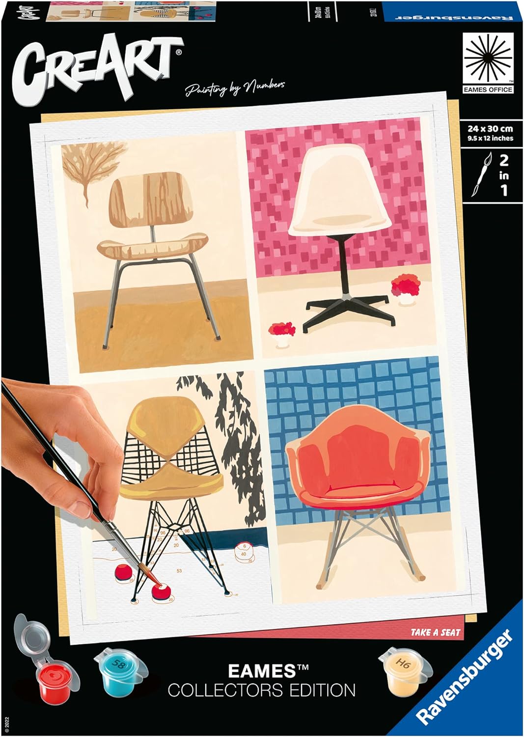 Set pictură după numere  Ravensburger CreArt - Scaune