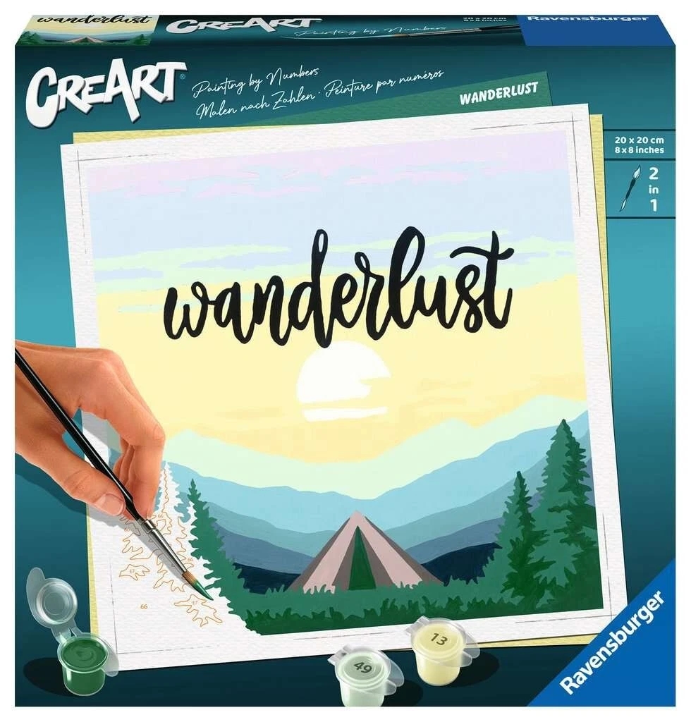 Set de pictură pe numere  Ravensburger CreArt - Pasiunea pentru aventură