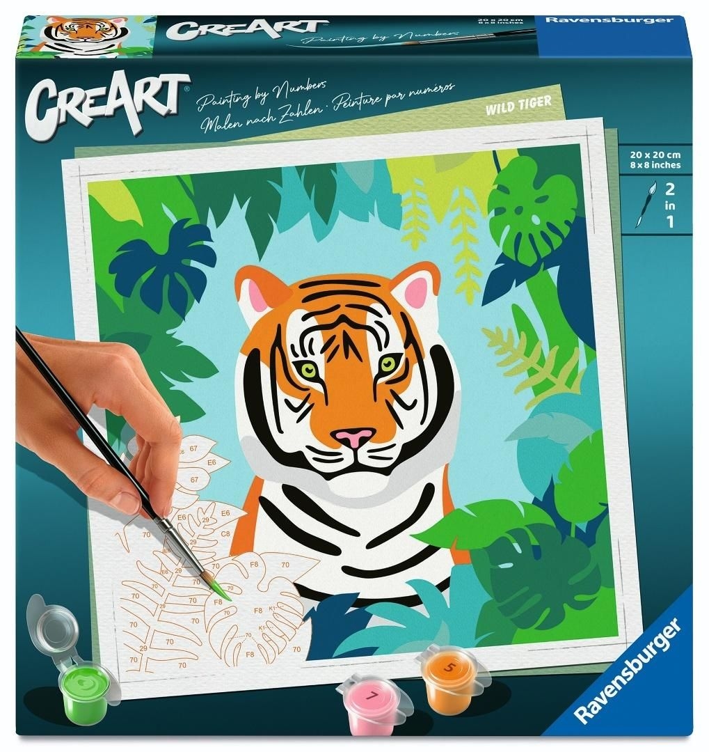Set de pictură pe numere  Ravensburger CreArt - Tigru în junglă