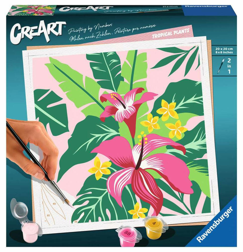 Set de pictură pe numere  Ravensburger CreArt - Plante tropicale