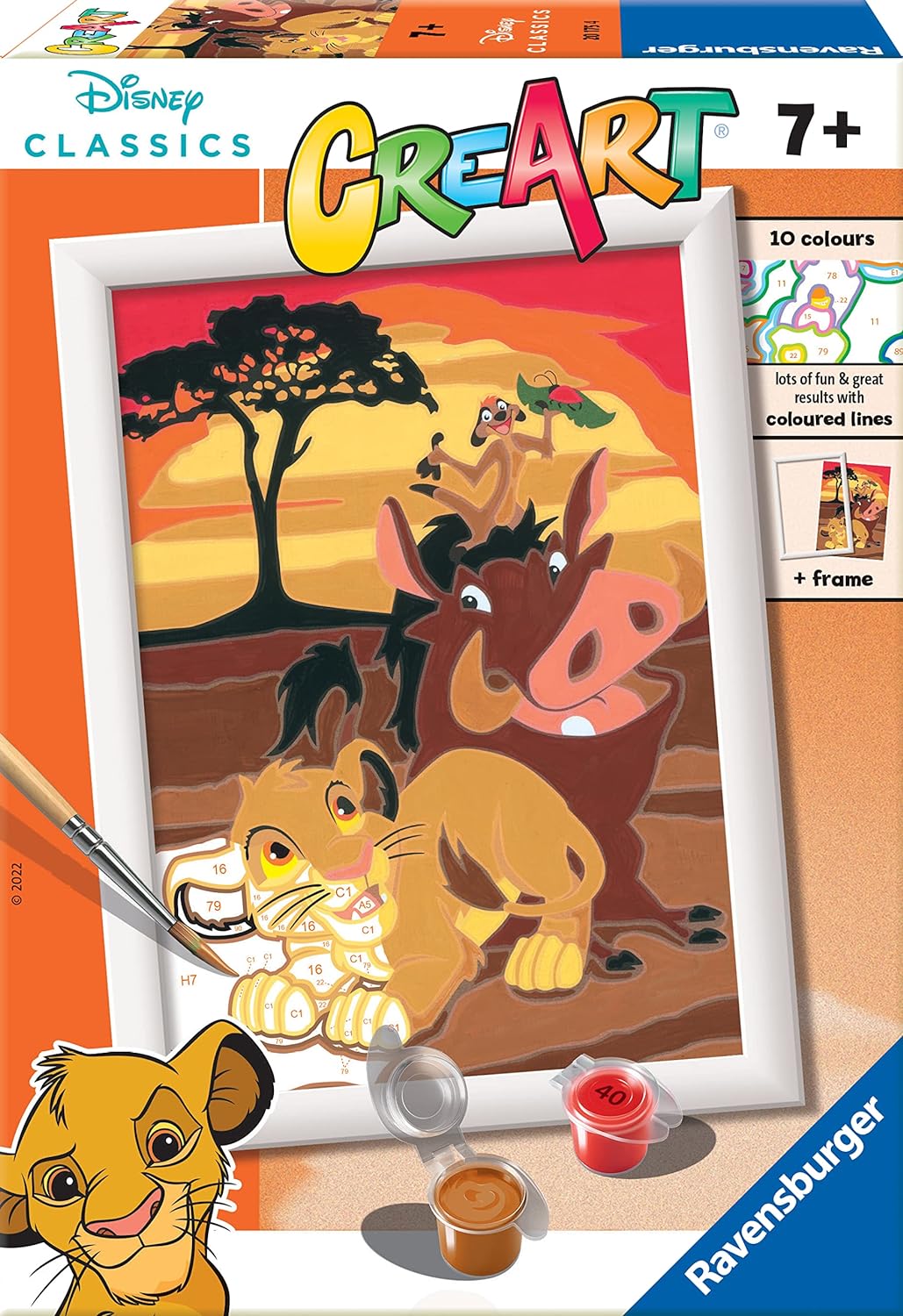 Set pictură după numere  Ravensburger CreArt - Regele Leu