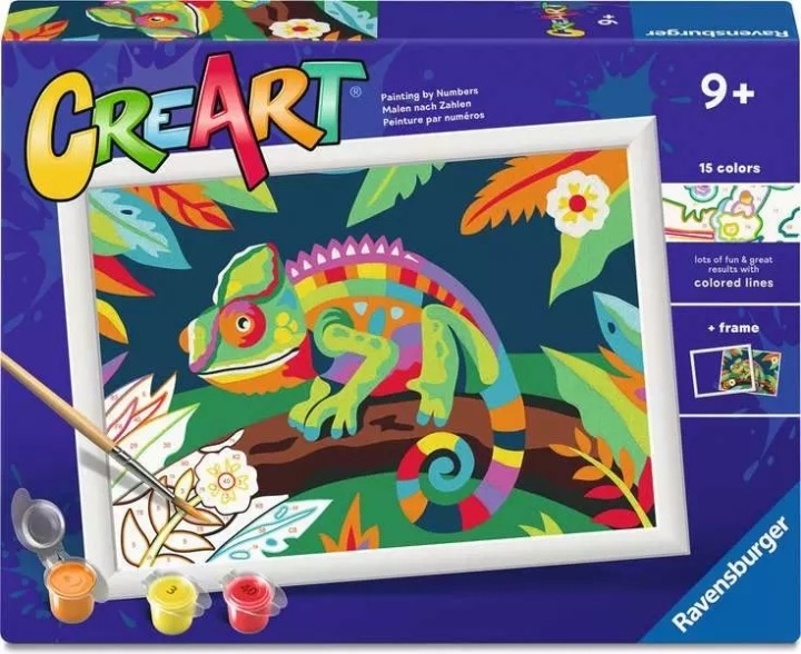 Set de pictură pe numere  Ravensburger CreArt - Cameleon colorat