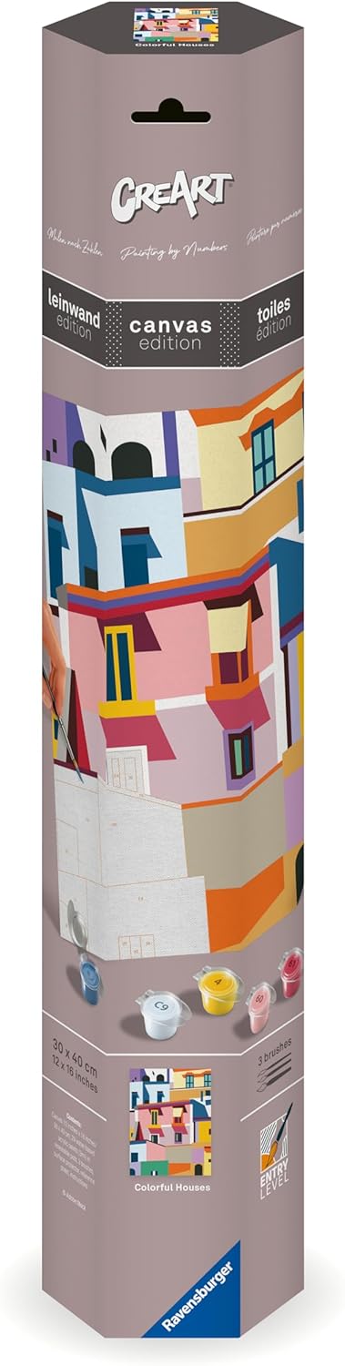 Set de pictură după numere Ravensburger CreArt - Case colorate
