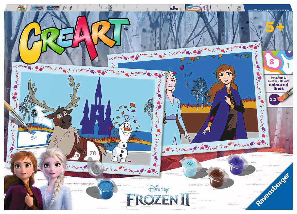 Set de vopsea după număr Ravensburger CreArt -  Frozen  II