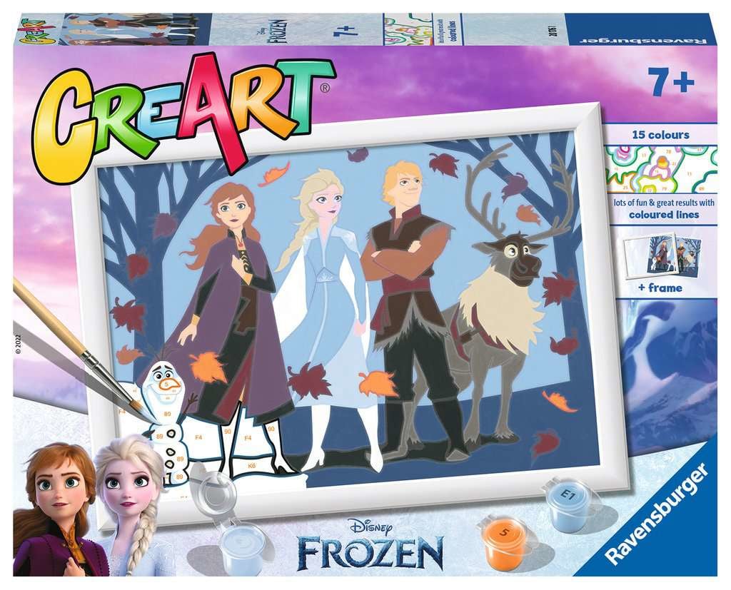 Set pictură după numere  Ravensburger CreArt -Regatul înghețat (varianta 2)