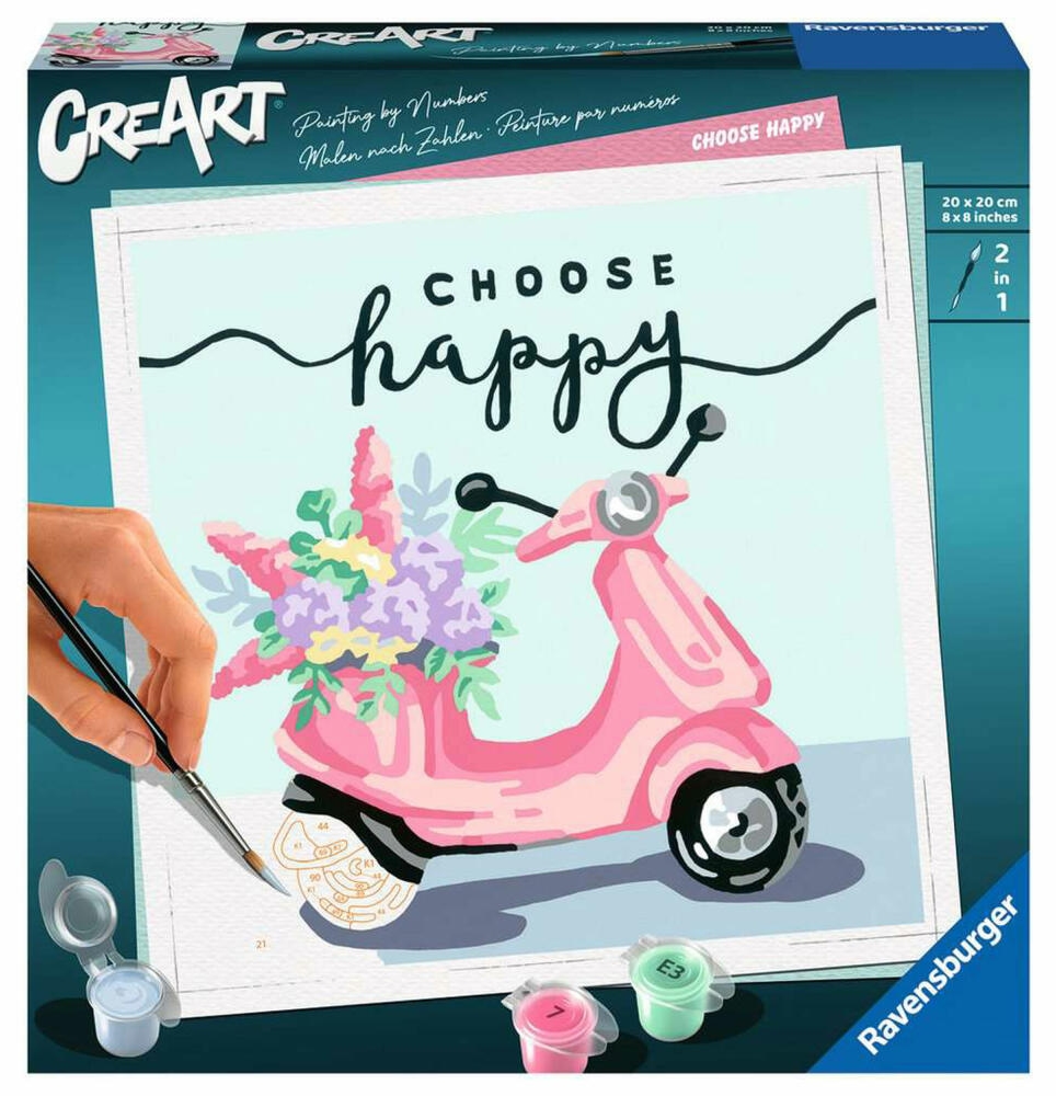 Set de pictură pe numere  Ravensburger CreArt - Trăiește fericit