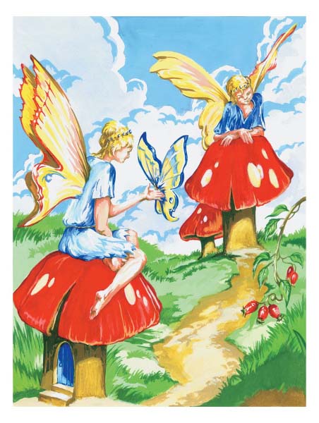 Set de pictură cu vopsele acrilice Royal - Zâne, 22 x 30 cm