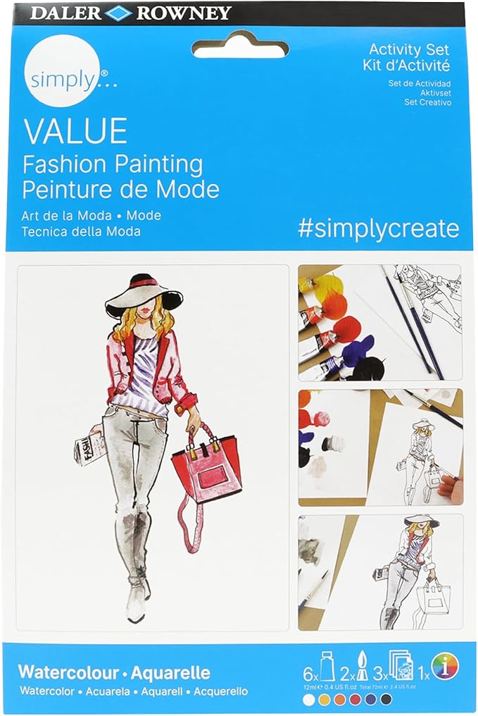 Set de pictură cu vopsele acuarelă Daler-Rowney Simply - Fashion