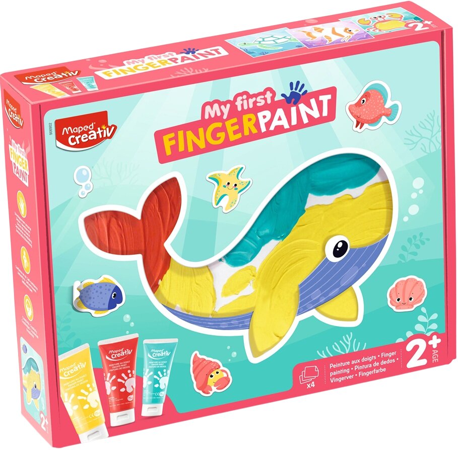 Set de pictură cu degetele Maped Creativ Early Age - 9 piese