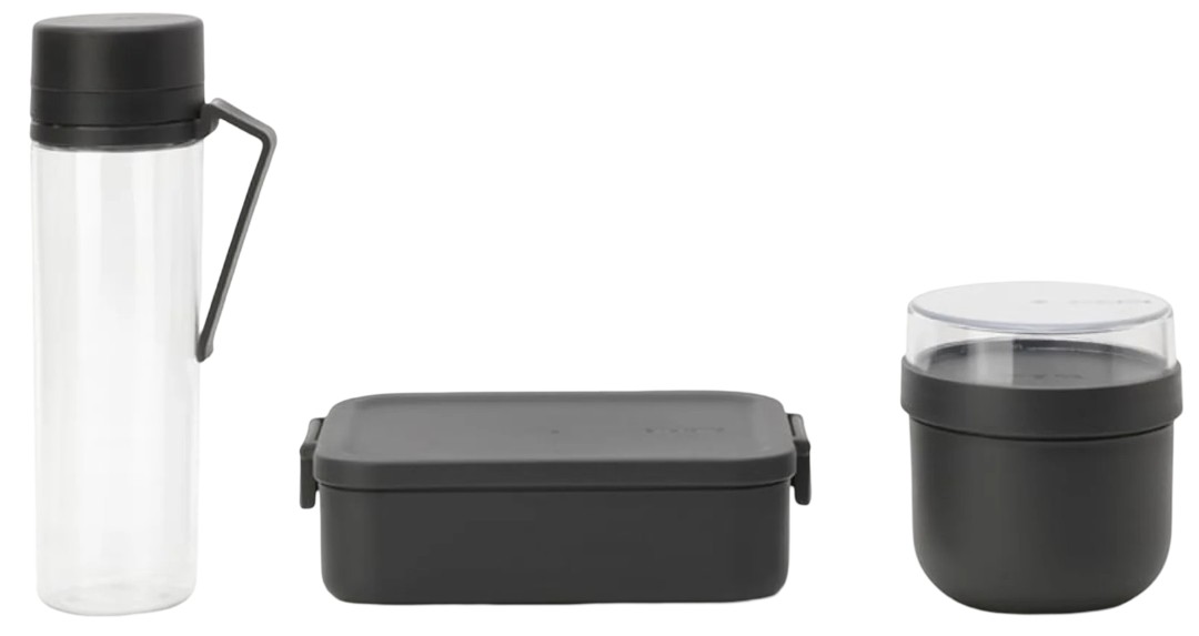 Set de mic dejun Brabantia - Make&Take, 3 piese, Dark Grey