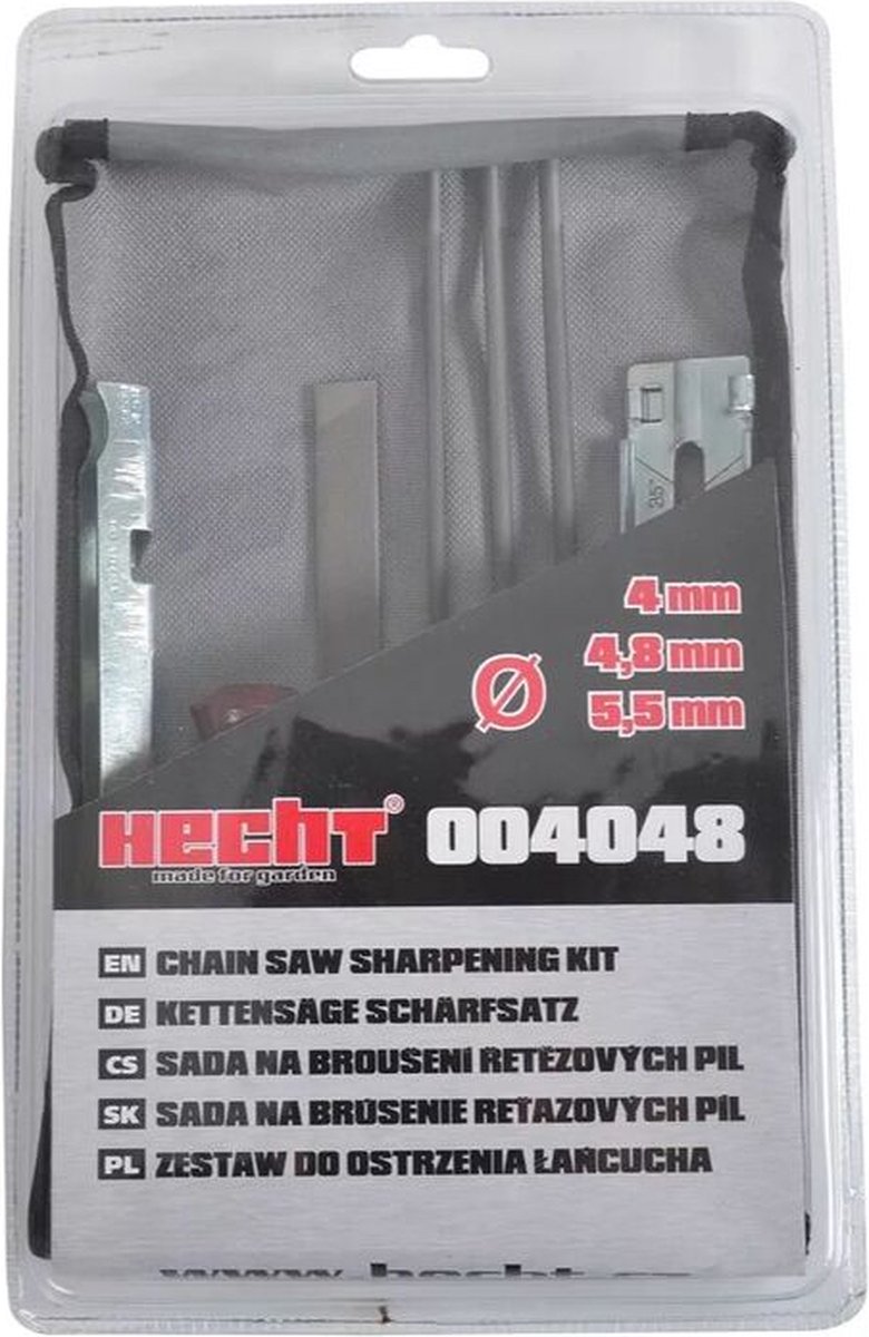 Set de ascuțit lanțuri Hecht - 004048, 4, 4,8 și 5,5 mm