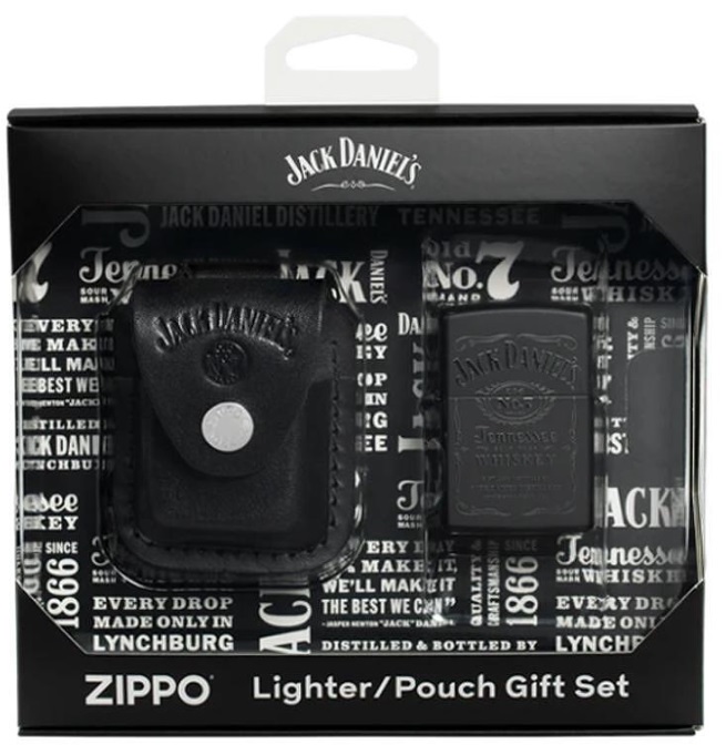 Set brichetă și de carcase Zippo - Jack Daniels, negru mat