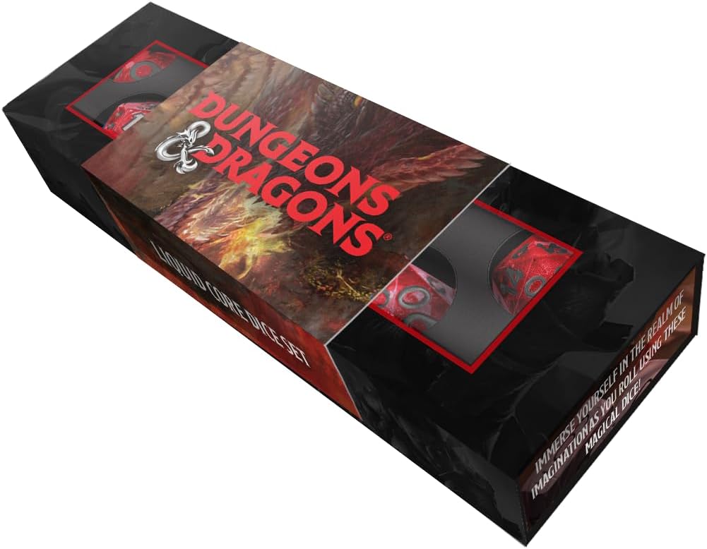 Set de zaruri FanRoll - Dungeons & Dragons: Red Liquid Core Dice Set (7 buc)