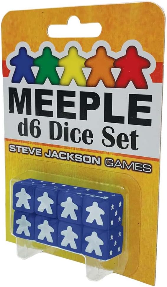 Set de zaruri  Meeple D6 Dice Set Blue (8 buc..)