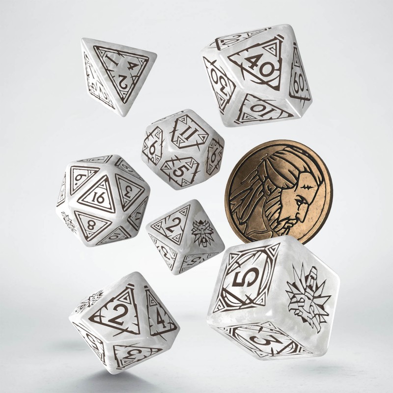 Set zaruri The Witcher Dice Set: Geralt - The White Wolf (7)