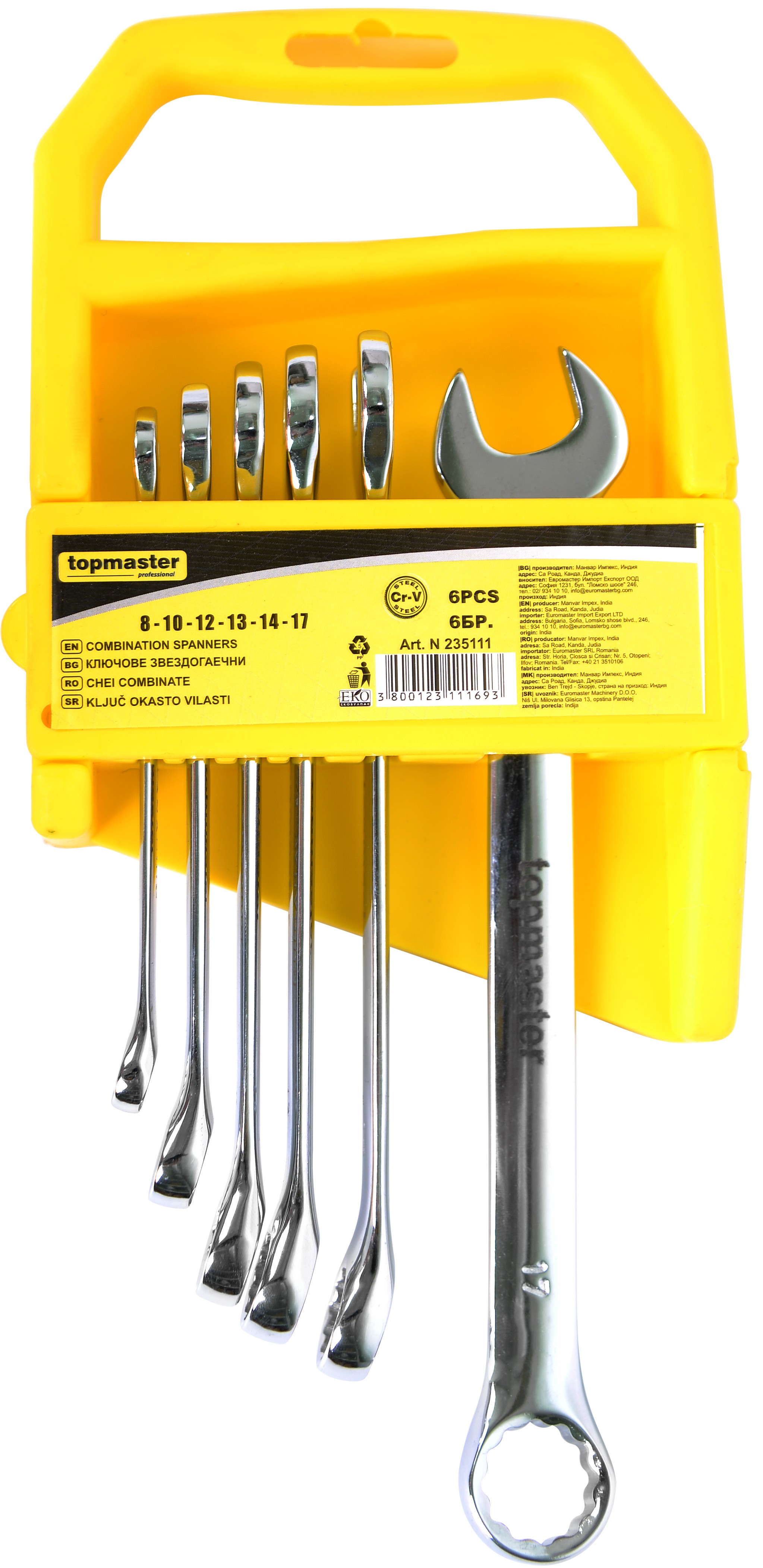Set de chei stelare Top Master - CR-V, 6 buc, 8-17 mm