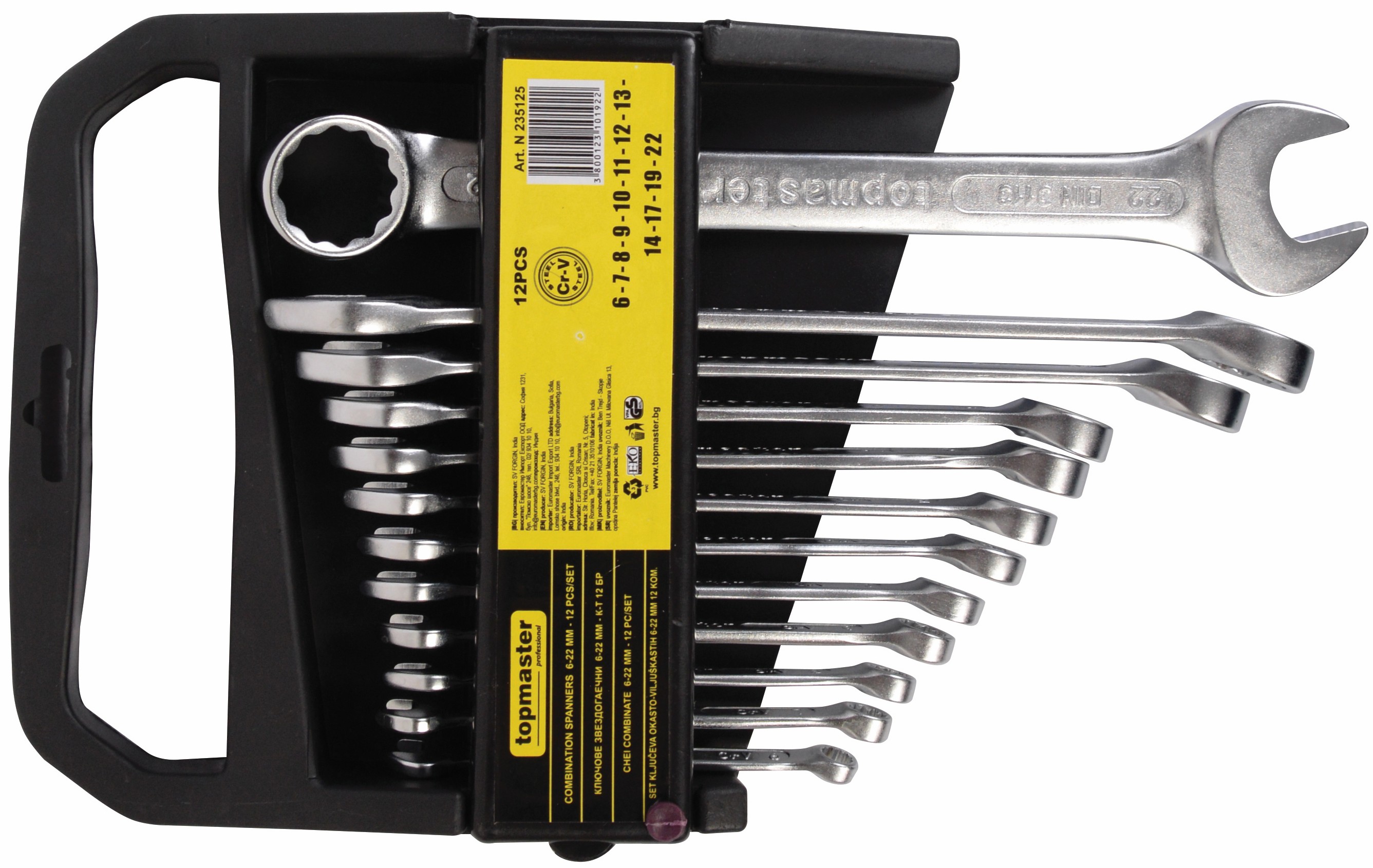 Set de chei stelare Top Master - CR-V Press, 12 buc, 6-22 mm
