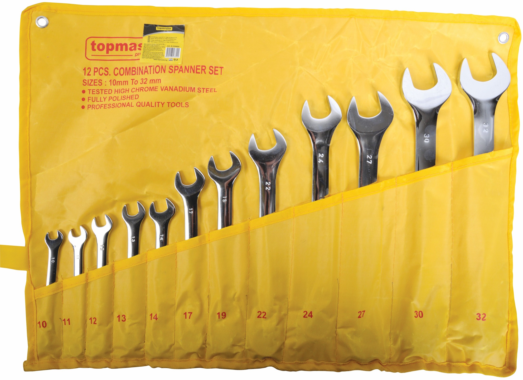 Set de chei fixe inelare tip stea Top Master - Pro, 10-32 mm, 12 buc