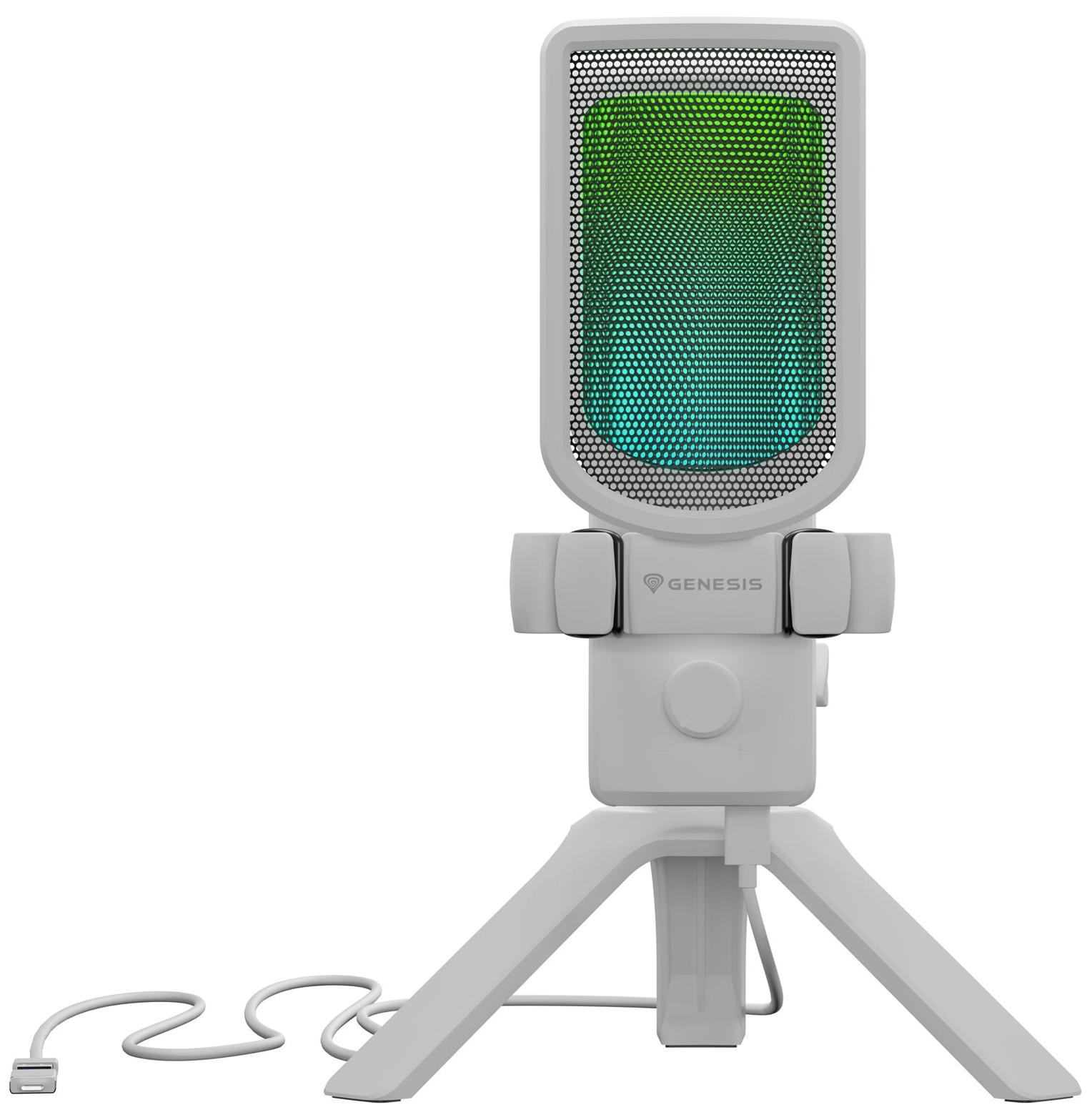 Microfon cu condensator Genesis – Radium 250, USB-C, alb
