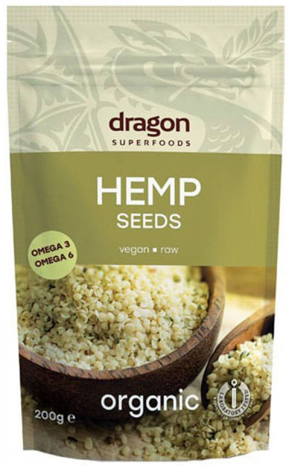 Semințe de cânepă, decojite, 200 g, Dragon Superfoods