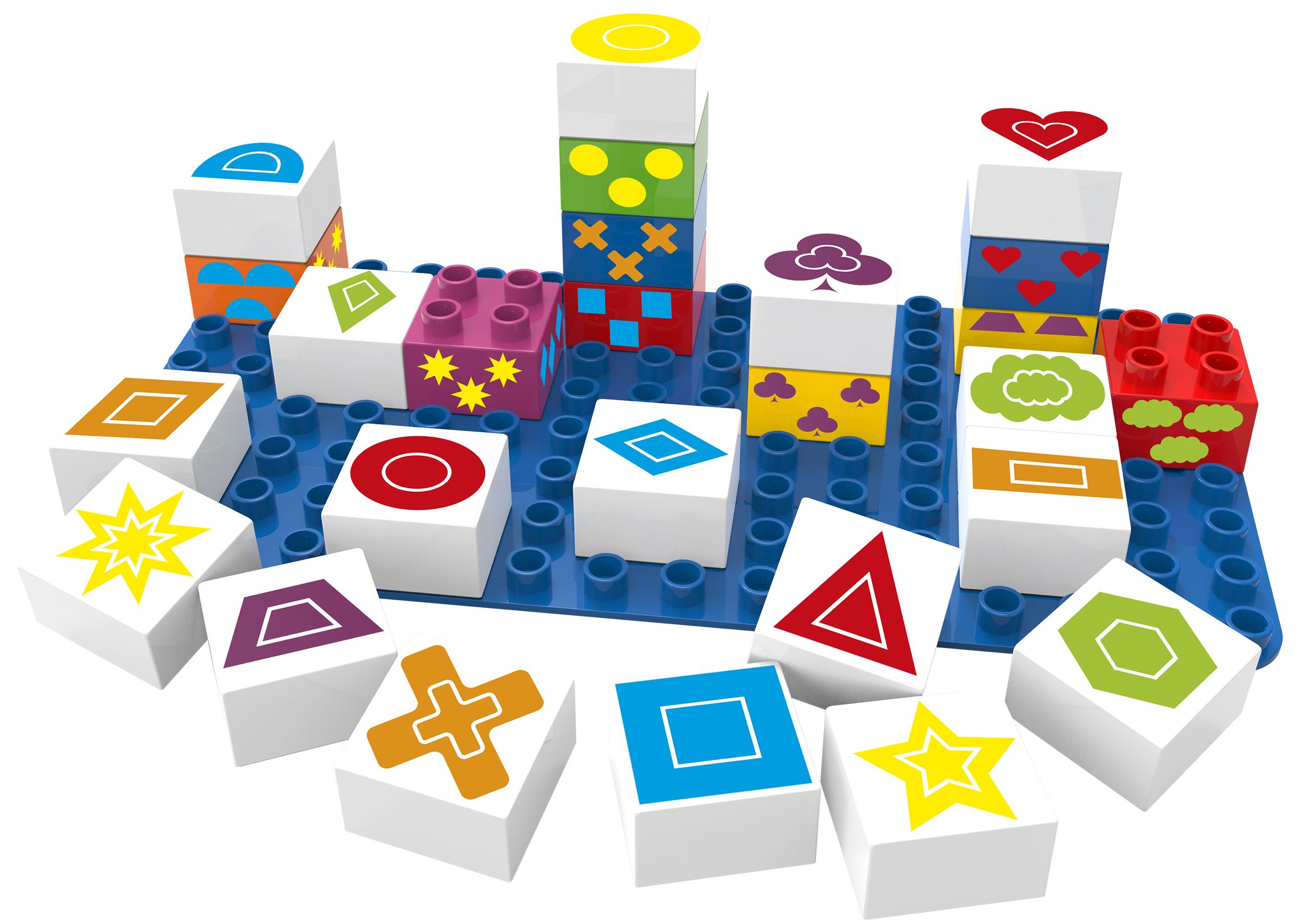Set de construit BioBuddi - Cubulete cu forme geometrice