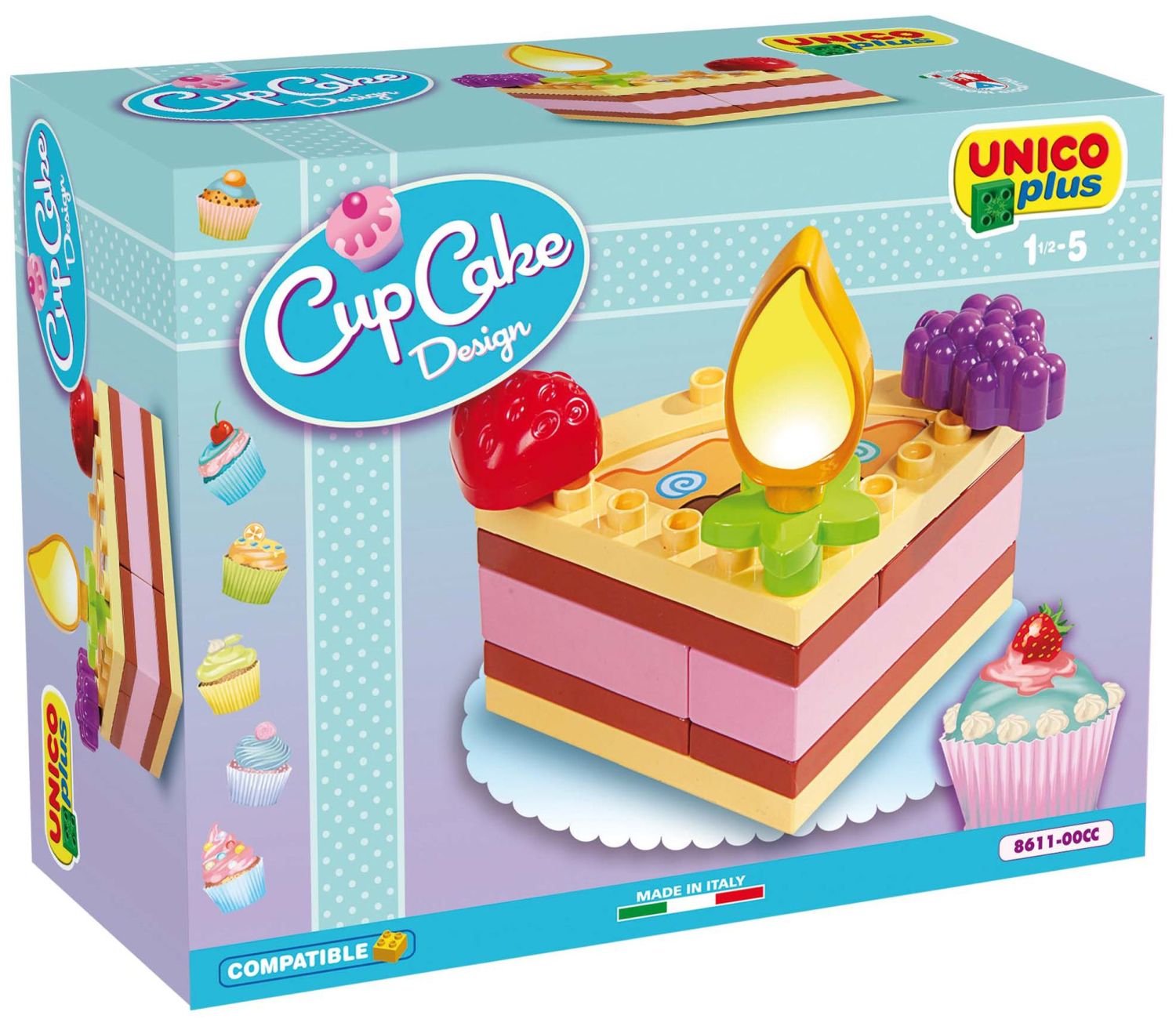 Set de constructii Unico Plus - Felie de tort, 14  piese