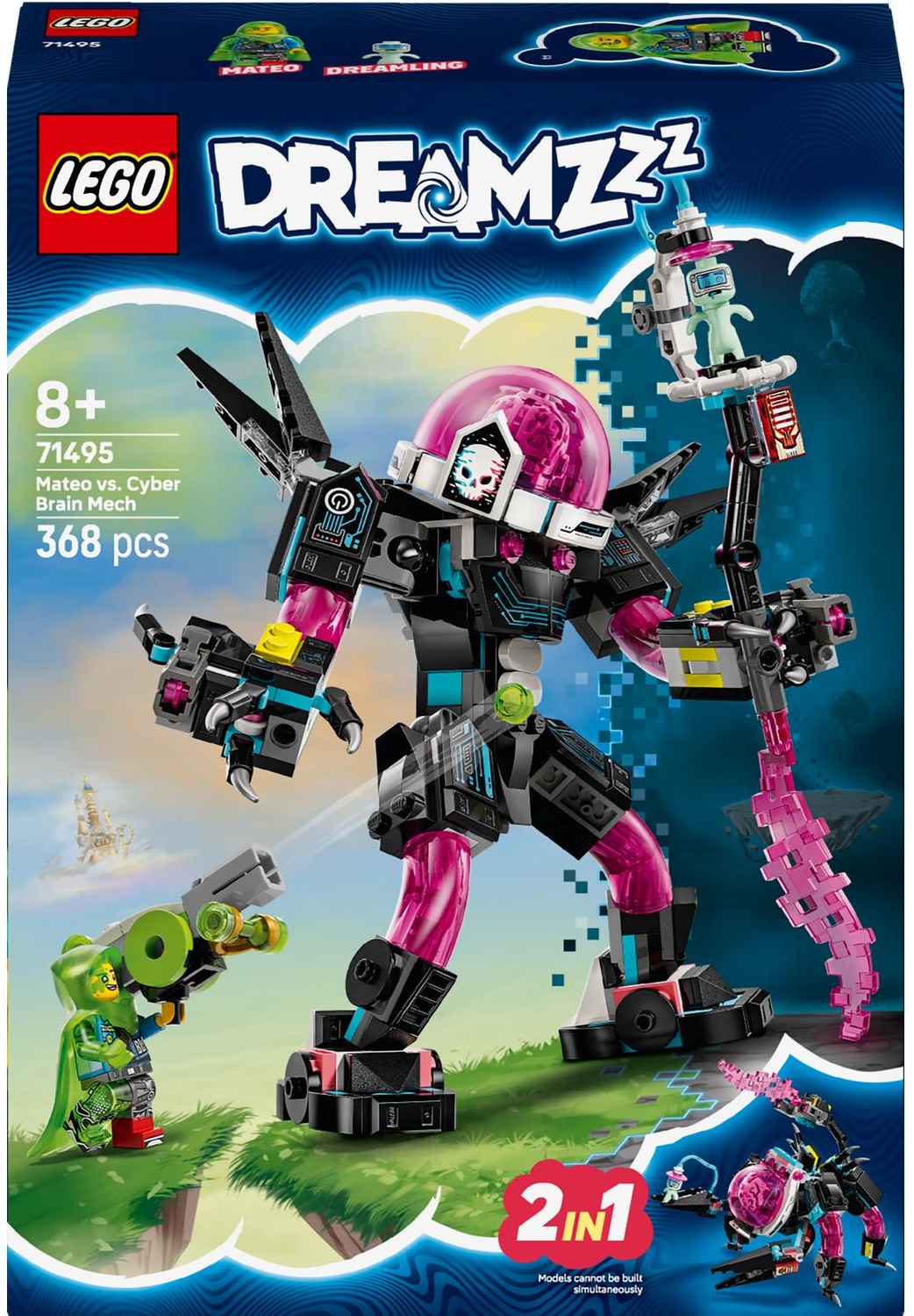 Constructor LEGO DreamZzz 2 în 1 - Matteo vs. Robotul Cyberbrain (71495)