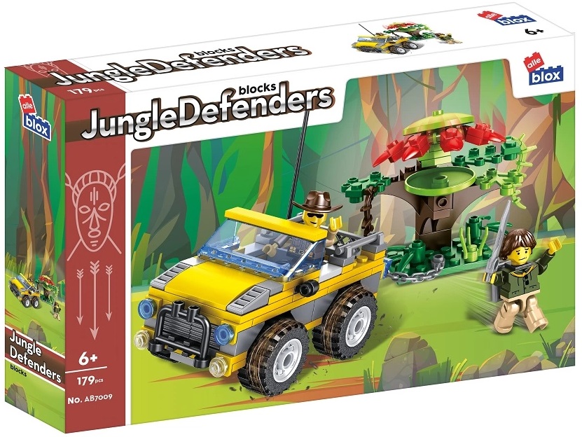 Constructor Alleblox Jungle Defenders -Jeep și copac, 179 piese
