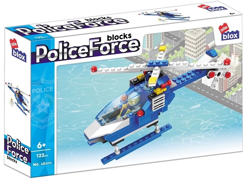 Constructor Alleblox Police Force - Elicopter de poliție, 122 piese