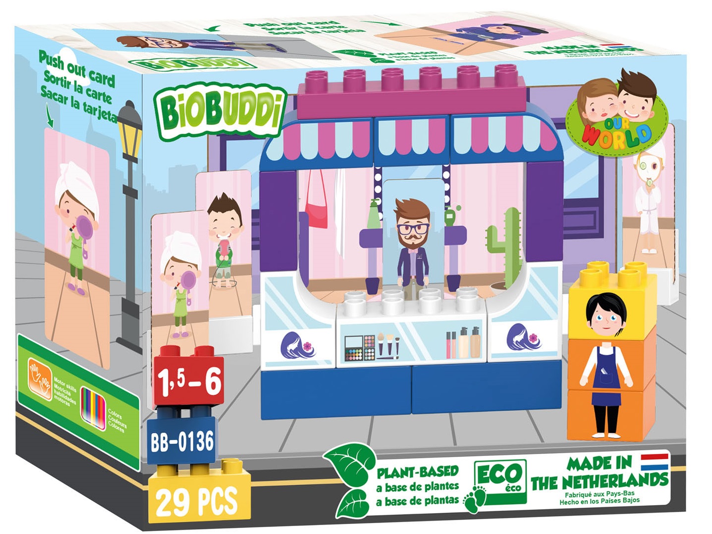 Constructor BioBuddi Our World - Butic de modă, 29 de piese